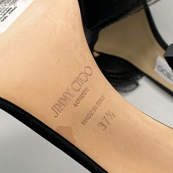Jimmy Choo Aveline bow detail sandals size 37.5 - Picture 13 of 13
